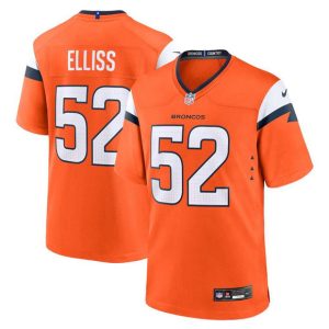 Denver Broncos #52 Jonah Elliss Orange Vapor Limited Stitched Game Jersey