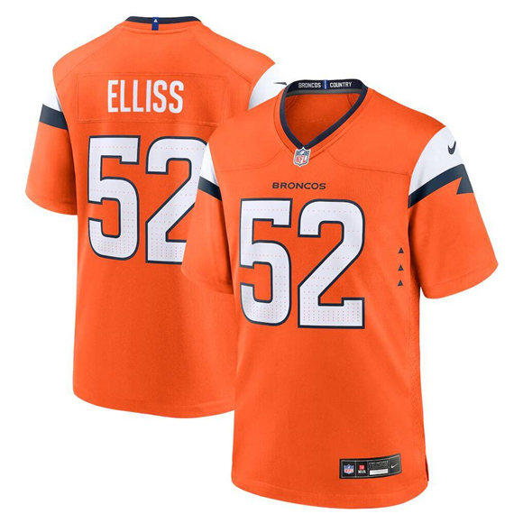 Denver Broncos #52 Jonah Elliss Orange Vapor Limited Stitched Game Jersey