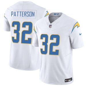 Los Angeles Chargers #32 Jaret Patterson White 2025 F.U.S.E. Vapor Limited Stitched Jersey