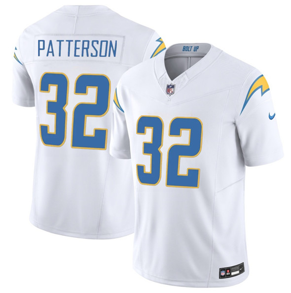 Los Angeles Chargers #32 Jaret Patterson White 2025 F.U.S.E. Vapor Limited Stitched Jersey