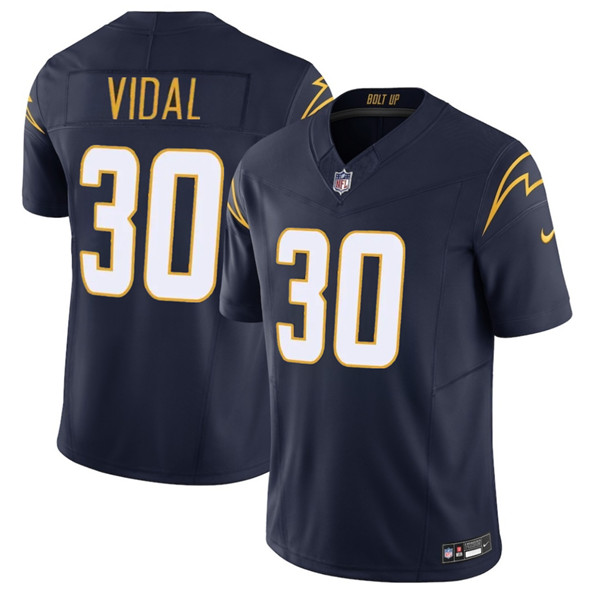 Los Angeles Chargers #30 Kimani Vidal Navy 2025 F.U.S.E. Alternate Vapor Limited Stitched Jersey