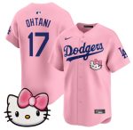 Los Angeles Dodgers #17 Shohei Ohtani Pink 2025 Hello Kitty Vapor Limited Stitched Jersey