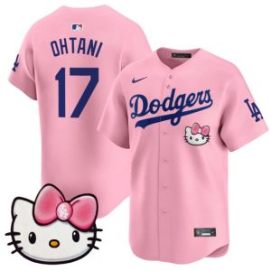 Los Angeles Dodgers #17 Shohei Ohtani Pink 2025 Hello Kitty Vapor Limited Stitched Jersey