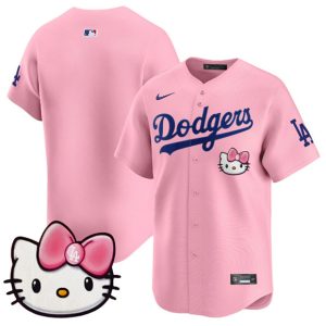 Los Angeles Dodgers Blank Pink 2025 Hello Kitty Vapor Limited Stitched Jersey