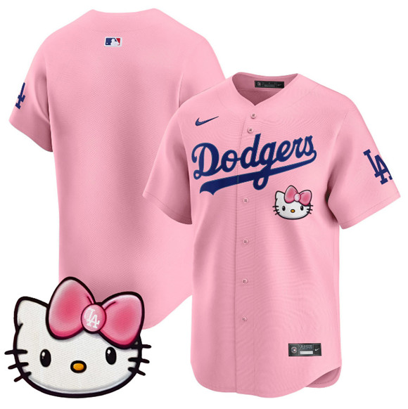 Los Angeles Dodgers Blank Pink 2025 Hello Kitty Vapor Limited Stitched Jersey