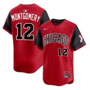 Chicago White Sox #12 Colson Montgomery Red Black 2025 City Connect Limited Stitched Jersey