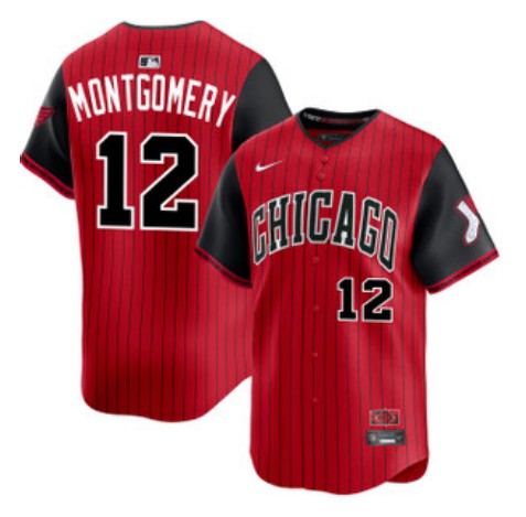Chicago White Sox #12 Colson Montgomery Red Black 2025 City Connect Limited Stitched Jersey