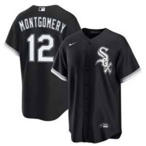 Chicago White Sox #12 Colson Montgomery Black Cool Base Stitched Jersey