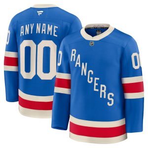 New York Rangers Fanatics Blue Centennial Premium Custom Jersey