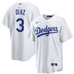 Los Angeles Dodgers #3 Edwin D¨ªaz White Cool Base Stitched Jersey