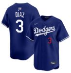 Los Angeles Dodgers #3 Edwin D¨ªaz Royal Cool Base Stitched Jersey