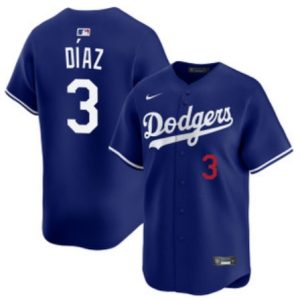Los Angeles Dodgers #3 Edwin D¨ªaz Royal Cool Base Stitched Jersey