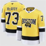 Boston Bruins #73 Charlie McAvoy Gold 2026 Stadium Series Stitched Jersey