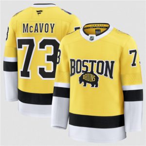 Boston Bruins #73 Charlie McAvoy Gold 2026 Stadium Series Stitched Jersey