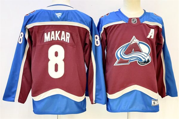 Colorado Avalanche #8 Cale Makar Burgundy 2024-25 With A Patch Stitched Jersey
