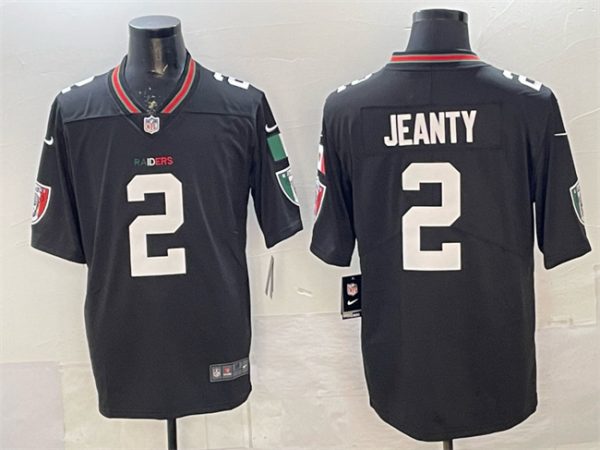 Las Vegas Raiders #2 Ashton Jeanty Black Mexico Vapor Limited Stitched Jersey