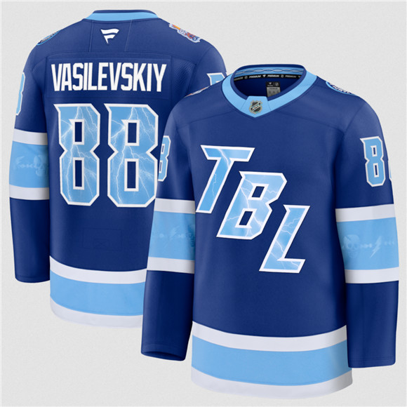 Tampa Bay Lightning #88 Andrei Vasilevskiy Blue 2026 Stadium Series Stitched Jersey