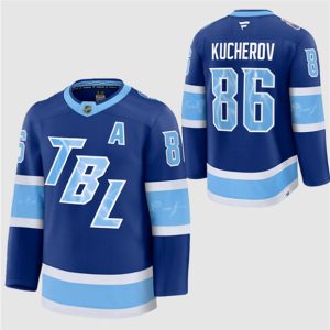 Tampa Bay Lightning #86 Nikita Kucherov Blue 2026 Stadium Series Stitched Jersey
