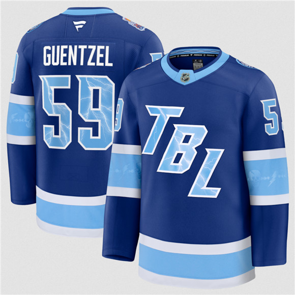 Tampa Bay Lightning #59 Jake Guentzel Blue 2026 Stadium Series Stitched Jersey