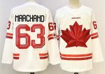 Canada #63 Brad Marchand White Stitched Jersey