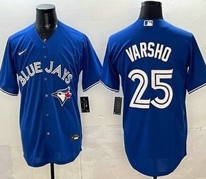 Toronto Blue Jays #25 Daulton Varsho Blue Cool Base Jersey