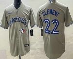 Toronto Blue Jays #22 Ernie Clement Gray Cool Base Jersey