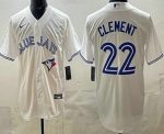 Toronto Blue Jays #22 Ernie Clement White Cool Base Jersey