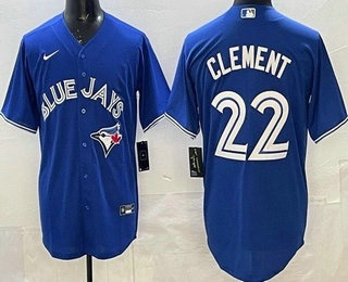 Toronto Blue Jays #22 Ernie Clement Blue Cool Base Jersey