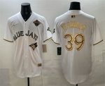 Toronto Blue Jays #39 Trey Yesavage White Gold 2025 American League Champions Limited Stitched Jersey