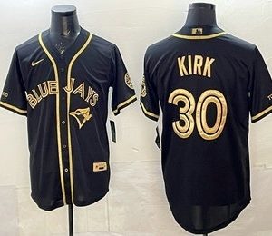 Toronto Blue Jays #30 Alejandro Kirk Black Gold Limited Stitched Jersey