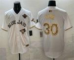 Toronto Blue Jays #30 Alejandro Kirk White Gold 2025 American League Champions Limited Stitched Jersey