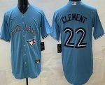 Toronto Blue Jays #22 Ernie Clement Light Blue Cool Base Jersey
