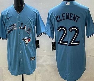 Toronto Blue Jays #22 Ernie Clement Light Blue Cool Base Jersey