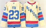 New York Rangers #23 Adam Fox Beige 2025-26 Winter Classic With A Patch Stitched Jersey