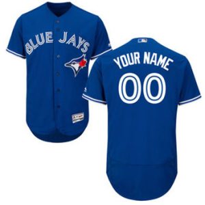 Toronto Blue Jays Majestic Flex Base Authentic Collection Blue Custom Jersey