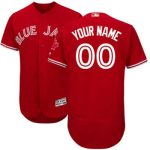 Toronto Blue Jays Majestic Flex Base Authentic Collection Red Custom Jersey
