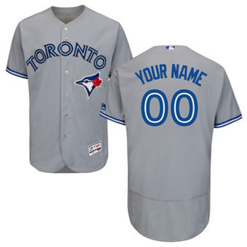 Toronto Blue Jays Majestic Flex Base Authentic Collection grey Custom Jersey