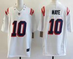 New England Patriots #10 Drake Maye Limited White Fashion FUSE Vapor Jersey