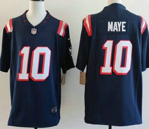 New England Patriots #10 Drake Maye Limited Navy Fashion FUSE Vapor Jersey
