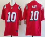 New England Patriots #0 Christian Gonzalez Limited Red Fashion FUSE Vapor Jersey