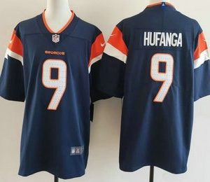 Denver Broncos #9 Talanoa Hufanga Limited Navy Vapor Jersey