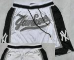New York Yankees White Just Don Shorts