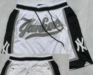 New York Yankees White Just Don Shorts