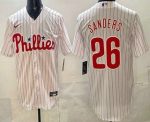 Philadelphia Phillies #26 Miles Sanders White Cool Base Jersey