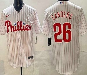 Philadelphia Phillies #26 Miles Sanders White Cool Base Jersey
