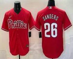 Philadelphia Phillies #26 Ben Sanders Red Cool Base Stitched Jersey