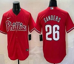 Philadelphia Phillies #26 Ben Sanders Red Cool Base Stitched Jersey