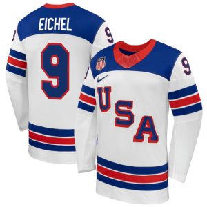 USA #9 Jack Eichel White 2026 Stitched Jersey