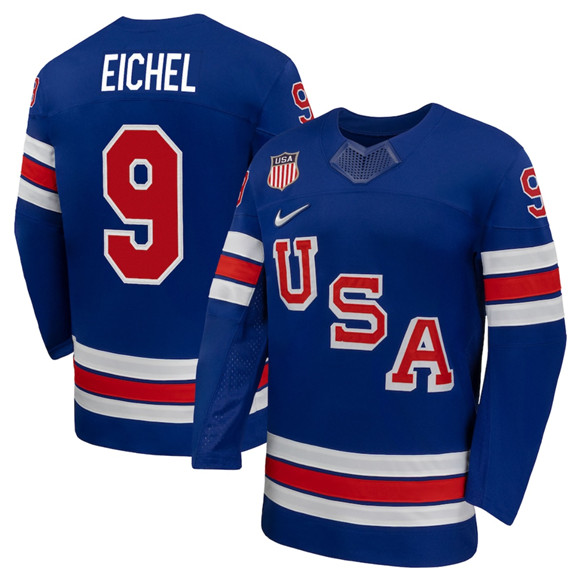 USA #9 Jack Eichel Royal 2026 Stitched Jersey