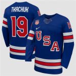 USA #19 Matthew Tkachuk Royal 2026 Stitched Jersey